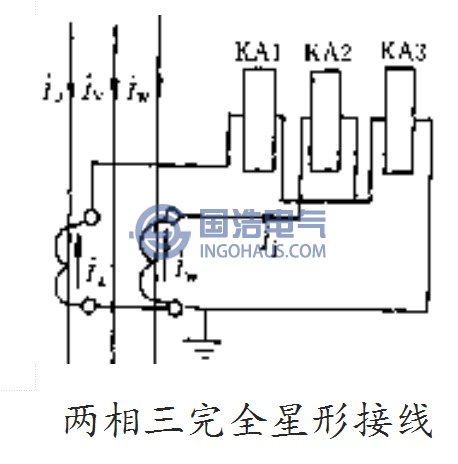 两相三继电器完全星形接线