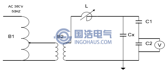 调感式工频串联谐振交流耐压试验装置原理接线图